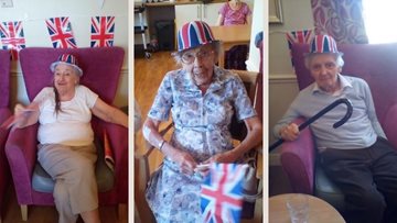 Stockport care home celebrate the Queen and St George